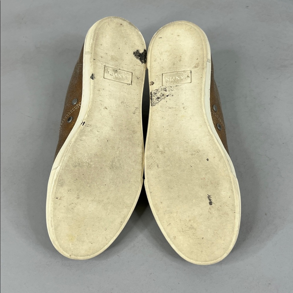 Lanvin Metallic Gold Women's Ribbon Lace Up Sneakers - Picture 8 of 8